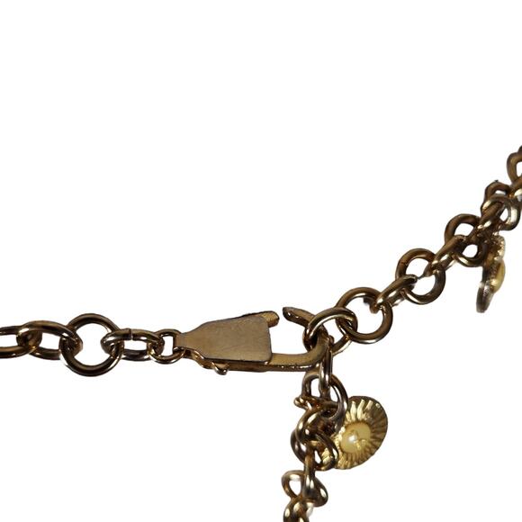 Vintage Roberta di Camerino Gold Tone Chain Belt Medallion Charms Italy - Picture 9 of 13